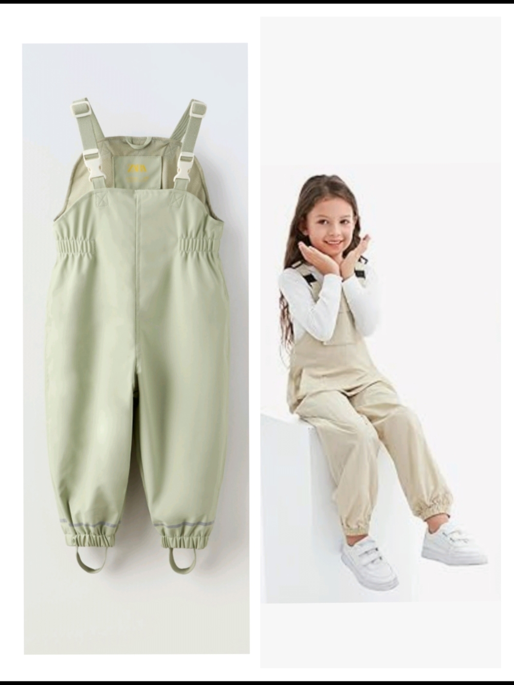 Zara Sage Green Waterproof Overalls - Picture 12 of 15